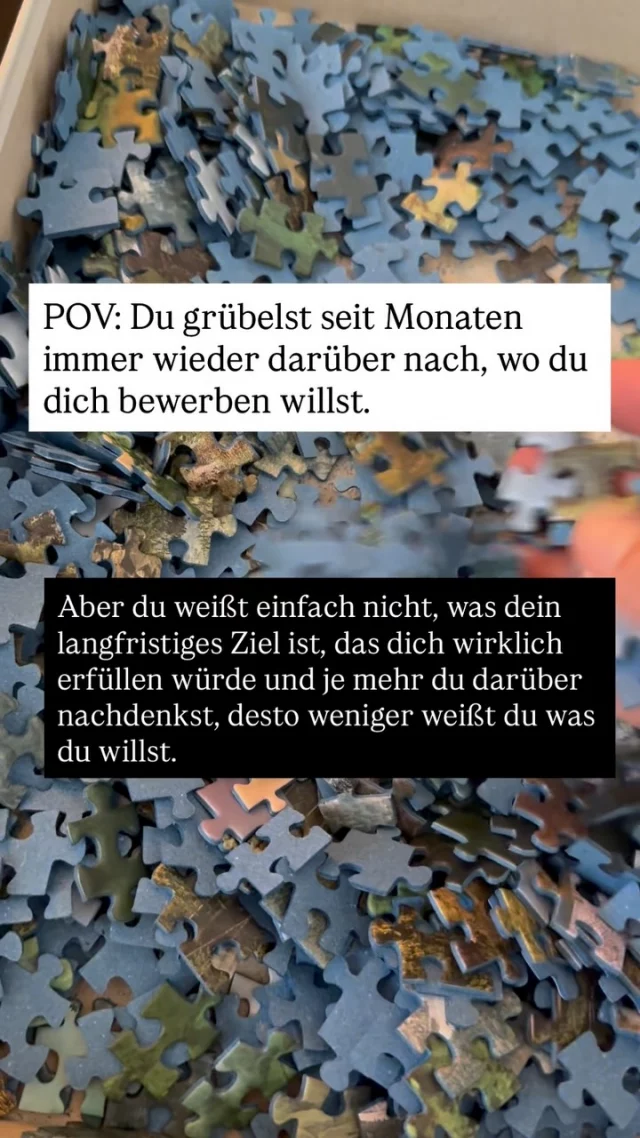 Du willst endlich eine klare Perspektive, wohin du dich beruflich entwickeln willst. Was passt wirklich zu dir? 

Ja, du musst wissen, was dir wirklich Freude macht, wissen was du gut kannst. 

ABER, wenn du bereits seit Monaten darüber nachdenkst, ohne wirklich voranzukommen brauchst du eine Struktur:

Statt weiter ziellos rumzugrübeln und dabei noch verwirrter zu sein, musst du wissen welche Frage du dir in welcher Reihenfolge du dir stellen musst.

Und ja, wenn du das kennst, keine Sorge, damit bist du nicht alleine. 2 von 3 Deutschen denken regelmäßig über einen Jobwechsel nach. Trotzdem dauert es im Schnitt 10,5 Jahre bis zu einem Jobwechsel 🤯

Wie lange denkst du schon darüber nach, was wirklich zu dir passt? Schreib mir eine DM.

Denn es gibt für jeden den passenden Job! 🤩

Deine Jenna ☀️

#jobwechsel #stärkenstärken #achtsamleben #selbstbewussterwerden