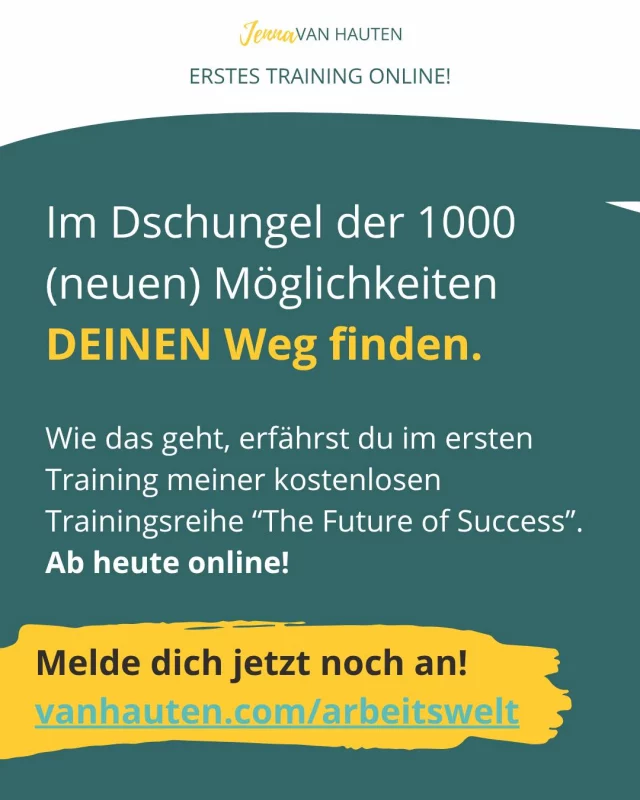 Das erste Training ist online! 

Melde dich jetzt noch an und sichere dir dieses kostenlose Training!

👉  vanhauten.com/arbeitswelt

Ich freue mich auf dich!

#schemadu
#jobwechsel
#stärkenstärken
#jobliebe
#persönlicheweiterentwicklung