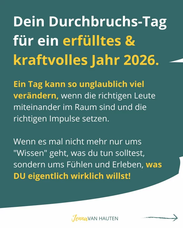 War nicht vor 3 Tagen noch Sommer???? Überall startet bereits das Weihnachtsgebimmel, dabei wolltest du in diesem Jahr doch schon an einem ganz anderen Punkt stehen.

Ich kenne das Gefühl! Menschen mit großen Zielen, die sich im Alltag an 1000 Baustellen verrennen und am Ende des Jahres hast du das Gefühl, du steckst immer noch fest.

Egal wie lange du dieses Gefühl schon hast: Ein Tag kann so unglaublich viel verändern, wenn die richtigen Leute miteinander im Raum sind und die richtigen Impulse setzen. Wenn es mal nicht mehr nur ums "Wissen" geht, was du tun solltest, sondern ums fühlen und erleben, was DU eigentlich wirklich willst!

🤩  Und da hab ich was für dich! Ich lade dich ein zu einem besonderen Event am 11.1. in München. 7 Expert*innen. 7 Lebensbereiche. Dein Durchbruchstag für ein erfülltes, kraftvolles Jahr 2026.

Wenn du endlich mit Klarheit und Leichtigkeit vorankommen willst, aber nicht weißt, wo du anfangen sollst, weil es so viele "Baustellen" gibt: Dann ist dieses Event für dich! 

Jetzt anmelden! 
Triff mich und 6 weitere geniale Expert*innen im Januar in München für ein besonderes 1-Tages-Event. Der Pre-Sale-Preis gilt nur noch in dieser Woche! 

👉  https://wolke7-erleben.de

#schemadu
#jobwechsel
#stärkenstärken
#jobliebe
#persönlicheweiterentwicklung