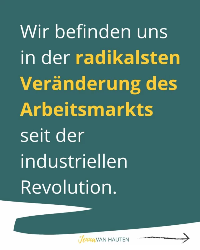 Wir befinden uns in der radikalsten Veränderung des Arbeitsmarkts seit der industriellen Revolution.

Ich erlebe, dass viele aktuell verunsichert sind. Stellenstreichungen und Unternehmen vor der Insolvenz stellen dich vor die Herausforderung, wie du damit umgehen kannst.

Karriere ist schon lange keine Leiter mehr und was KI für uns alle verändern wird, können wir uns noch kaum vorstellen.

Veränderungen gab es schon immer. Und auch wenn Dinge wegbrechen, es entstehen Neue.

Entscheidend ist: Wie gehst du damit für dich um? Was bedeutet es für deinen Job und deine berufliche Perspektive?

Lerne wie du die Chancen des aktuellen Arbeitsmarktes für dich nutzt, statt aussortiert zu werden! 

In meiner kostenlosen Trainingsreihe The Future of Success.

👉 Kommentiere FUTURE für den Link zum kostenlosen Training!