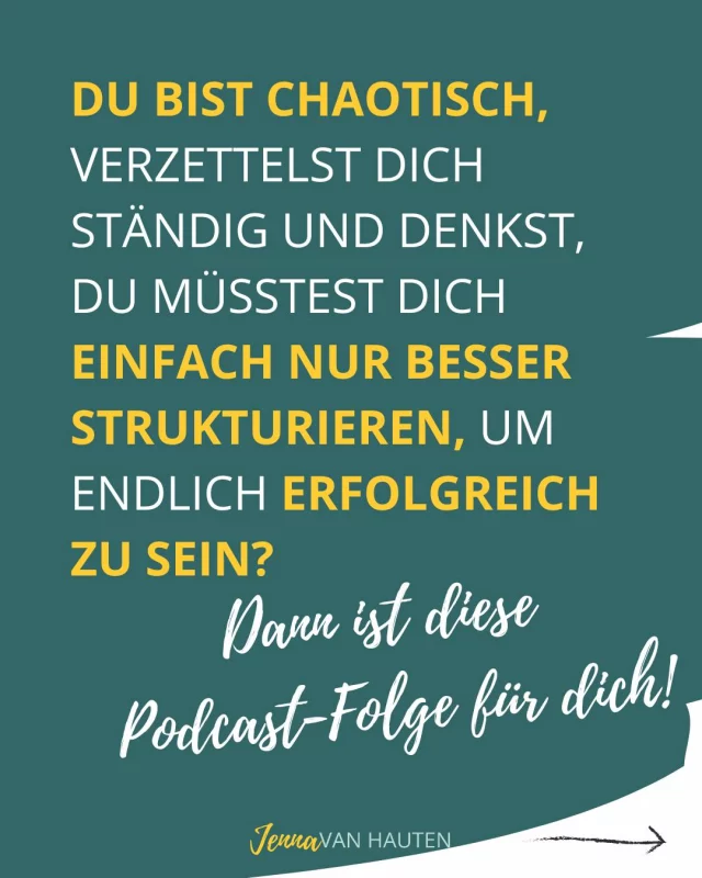 Du bist zu chaotisch um erfolgreich zu sein? 

Dann ist diese Podcast-Folge für dich!

Ich spreche mit Spiegel-Bestseller-Autorin @cordula_nussbaum über ihr Buch "Zeitmanagement für kreative Chaoten". 

Im Gespräch verrät sie ihre Top-Strategien für mehr Leichtigkeit und wie du deine vermeintlichen Schwächen als echten Wettbewerbsvorteil nutzen kannst. 

Erfahre, warum gerade in der heutigen dynamischen Arbeitswelt Flexibilität und Empathie zu den wichtigsten „Future Skills“ gehören.

Höre dir jetzt die aktuelle Folge an!

Kommentiere PODCAST für den Link zur Folge!

#schemadu
#jobwechsel
#stärkenstärken
#jobliebe
#persönlicheweiterentwicklung
#endlicheinjobderzumirpasst