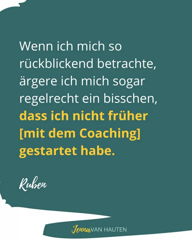 Später weiß man's immer besser 😉

Aber genau deshalb biete ich meine Coaching-Programme immer mit Gruppe an: Weil wir von einander so unfassbar viel lernen und aus (vermeintlichen) Fehlern oder Umwegen von anderen mit lernen können. 

(Und Spoiler: Meistens sind diese "Fehler" genau die Schleifen, die es gebraucht hat, um genau da anzukommen, wo du hinwillst!)

Die geballte Kraft von Wissen, Lebenserfahrung und Support aus einer wundervollen Gruppe, kombiniert mit wertvollen Impulsen und kraftvollen Übungen aus meiner Expertise und gesamten Erfahrung als MSc. Psychologin und syst. Coach bekommst du im Schema Du® Coaching!

Ich freue mich, dich auf deinem Weg zu begleiten! Es lohnt sich loszugehen 😉

Deine Jenna ☀️

#schemadu
#jobwechsel
#stärkenstärken
#jobliebe
#persönlicheweiterentwicklung
#endlicheinjobderzumirpasst