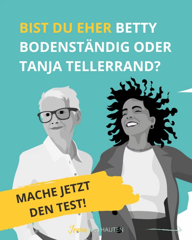 Bist du eher Betty Bodenständig oder Tanja Tellerrand? 
Finde es jetzt heraus mit dem Kurz-Persönlichkeitstest aus meinem Buch "Endlich ein Job, der du mir passt"!

Du bekommst den Test schon jetzt als Pre-Order-Geschenk für deine Vorbestellung zugeschickt.

Mache den Test und finde heraus, wie du tickst!
In meinem Buch erkläre ich dir ausführlich, was das für deinen Job bedeutet und wie du einen Job findest, der genau zu dir passt.

Kommentiere BUCH und ich schicke dir den Link!

PS: Wenn du mein Buch jetzt vorbestellst, bekommst du schon jetzt den Test als Geschenk direkt zugeschickt! Alle Infos schicke ich dir zu!

#schemadu
#jobwechsel
#stärkenstärken
#jobliebe
#persönlicheweiterentwicklung
#endlicheinjobderzumirpasst