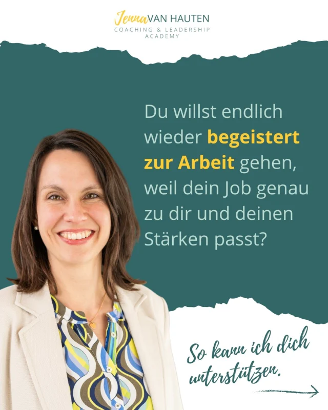 Du willst endlich wieder begeistert zur Arbeit gehen - weil dein Job zu dir passt und nicht du dich jeden Tag ein Stück verbiegen musst.
Die meisten, die zu mir kommen, wissen ziemlich genau, dass es so nicht bleiben soll. Was sie nicht wissen, ist: was stattdessen. Und das liegt selten an fehlendem Können. Es liegt daran, dass dir nie jemand gesagt hat, was du eigentlich richtig gut kannst - und dass du dir seit Jahren mehr Gedanken um alle anderen machst als um dich selbst.
Genau hier setzt das Schema Du® Traumjob Coaching an. Wir arbeiten uns in deinem Tempo durch:
→ Klarheit über deine Ziele und deine nächsten Schritte
→ dein individuelles Persönlichkeitsprofil, das wir gemeinsam im 1:1 erarbeiten
→ dein ideales Jobprofil - wie ein Arbeitsumfeld aussieht, das wirklich zu dir passt
→ deine eigene Überzeugungsstrategie, auch wenn du eher zu den leisen Menschen gehörst
→ Video-Impulse und Übungen im Coachingportal, wann immer du Zeit hast
→ wöchentliche Calls mit mir in einer kleinen Gruppe von Menschen, die dasselbe umtreibt
Das Profil bauen wir nicht nach Bauchgefühl. Ich bin Psychologin, und dahinter steht ein ausführliches, wissenschaftlich validiertes Verfahren - kein Tiermodell, kein Schema F. Es gibt nämlich kein Schema F für beruflichen Erfolg. Es gibt nur dich.
Swipe dich durch, dann siehst du den ganzen Weg. Und wenn du danach denkst „das ist es" - alles Weitere findest du unter vanhauten.com/schema-du-coaching, der Link steht auch in meiner Bio.
Ich freue mich auf dich.
Deine Jenna
schemadu 
karrieremitpersönlichkeit 
traumjob #stärkenstattschwächen 
beruflicheneuorientierung 
karrierecoaching 
hochsensibel 
persönlichkeitsentwicklung 
jobwechsel